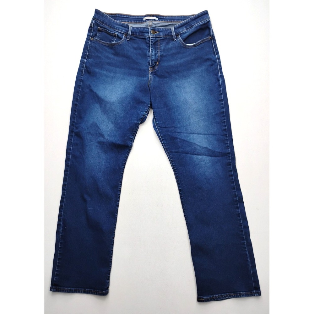 Levis 314 Shaping Straight Jeans Classic Blue Mid Rise Denim Fits 36x30